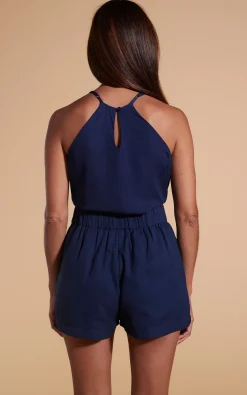 Nina Halter Cami Top In Navy
