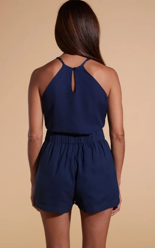 Nina Halter Cami Top In Navy