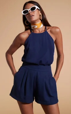 Nina Halter Cami Top In Navy