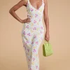 Sabrina Midaxi Dress In White Tulip