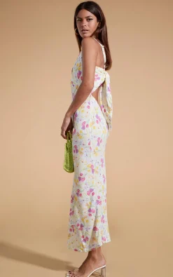 Sabrina Midaxi Dress In White Tulip