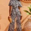 Saskia Jumpsuit In Monochrome Zebra (Reversible)