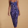 Sienna Midaxi Dress In Lilac Leopard