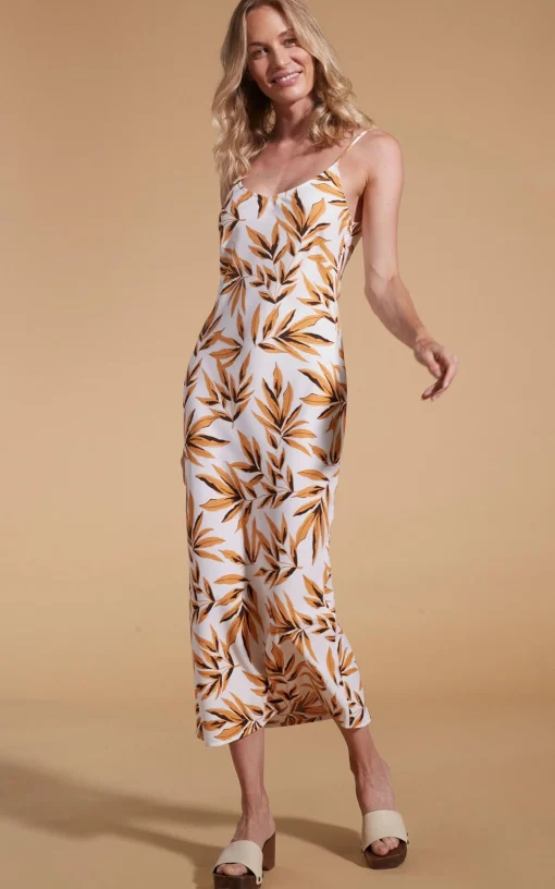 Sienna Midaxi Slip Dress In Tropic Natural