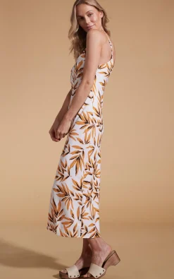 Sienna Midaxi Slip Dress In Tropic Natural