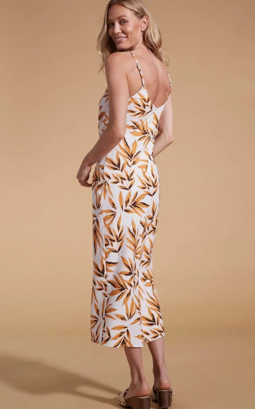 Sienna Midaxi Slip Dress In Tropic Natural