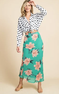 Sophie Skirt In Sage Base Tulip