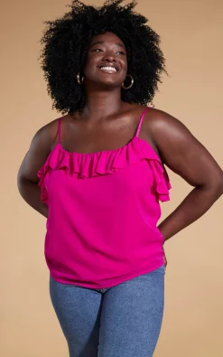 Susie Frill Cami Top In Magenta