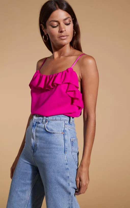 Susie Frill Cami Top In Magenta