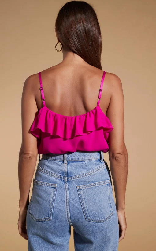 Susie Frill Cami Top In Magenta
