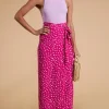 Whitney Maxi Wrap Skirt In Odd Dot Pink On Magenta