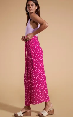 Whitney Maxi Wrap Skirt In Odd Dot Pink On Magenta