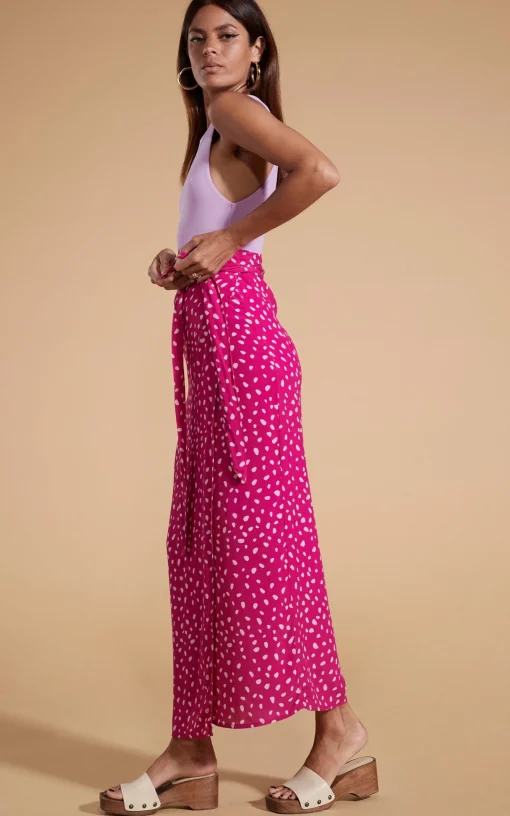 Whitney Maxi Wrap Skirt In Odd Dot Pink On Magenta