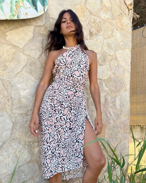 Whitney Maxi Wrap Skirt In Leopard