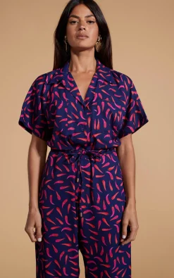 Zeta Jumpsuit In Chilli Pepper