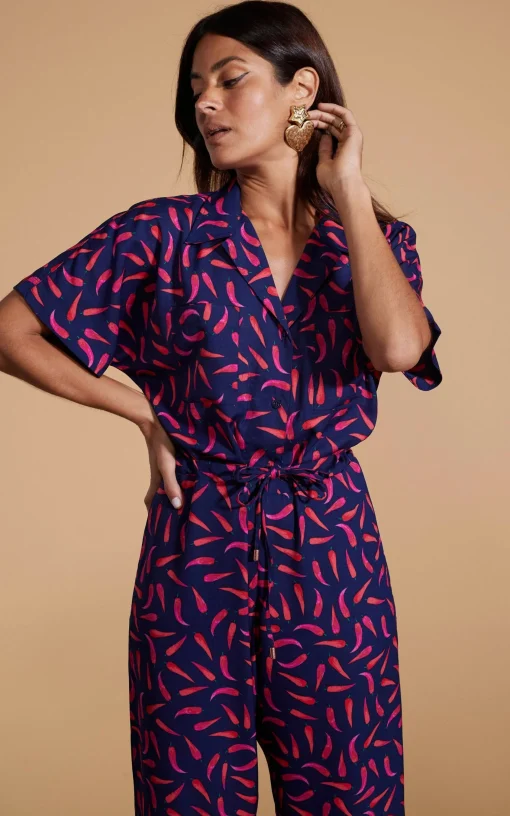Zeta Jumpsuit In Chilli Pepper