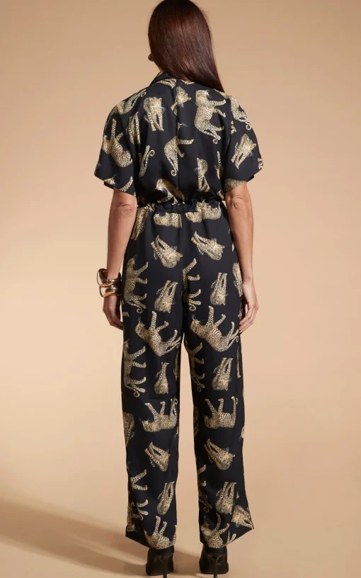 Zeta Jumpsuit In Roaming Leopards
